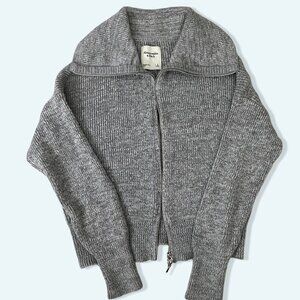 Abercrombie & Fitch Zip-Up Collared Cardigan
